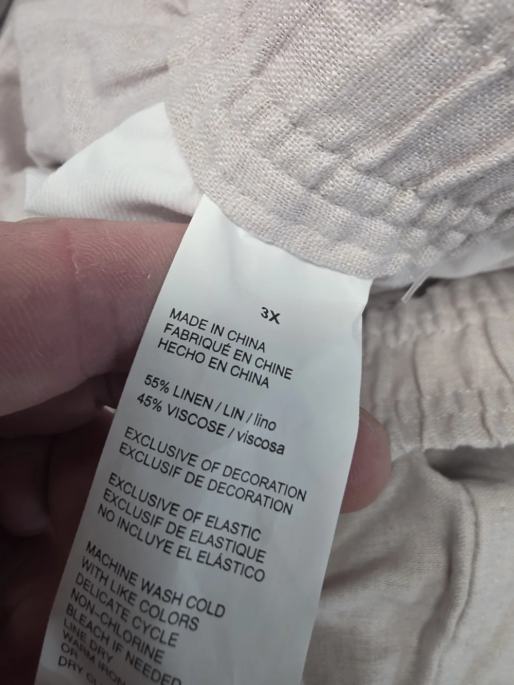 Cubavera Men's Beige Linen Blend Shorts 9